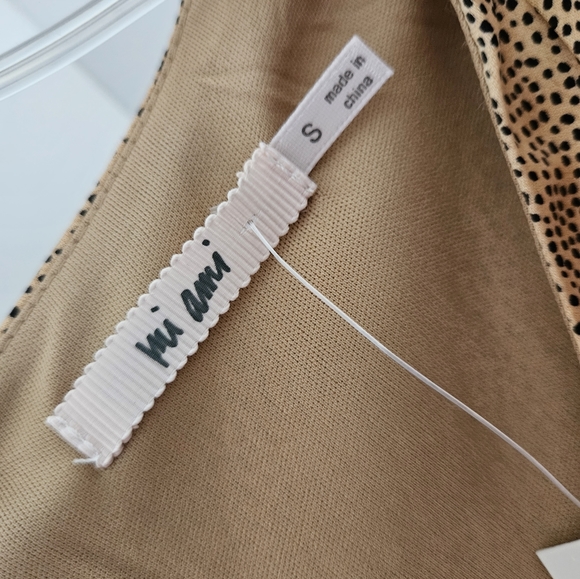 Gold Black Pockadotted Dress - Picture 4 of 5